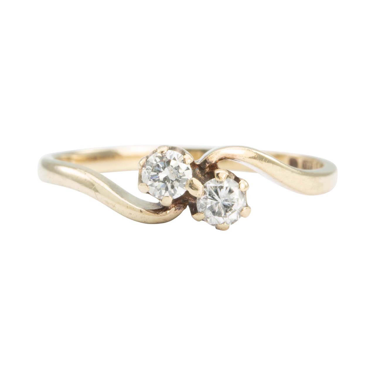 The Vintage Brilliant Cut Diamond Twist Ring | 993780 |  Sellingantiques.co.uk